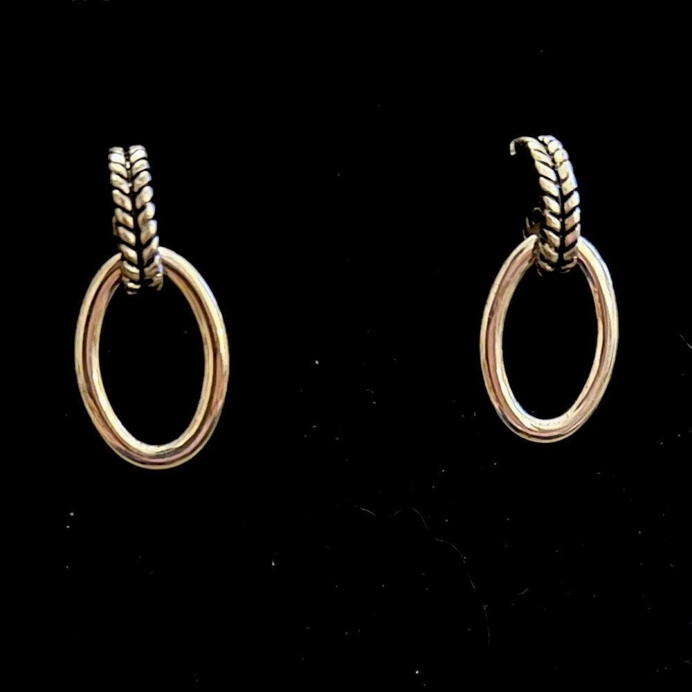 Designer Inspired Silver Tone Costume Jewelry Earrings - Picture 3 of 10